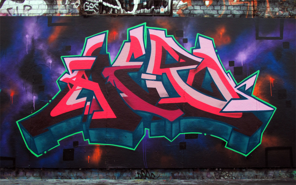aero london graffiti mural artist