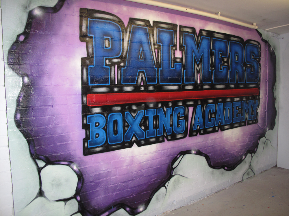 palmer boxing graffiti mural