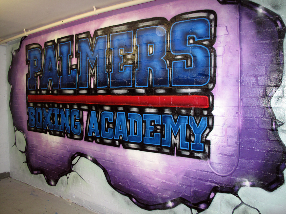 palmer boxing graffiti  mural