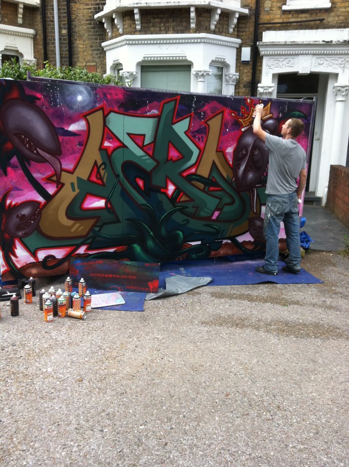 Urban Art Fair Brixton live graffiti painting