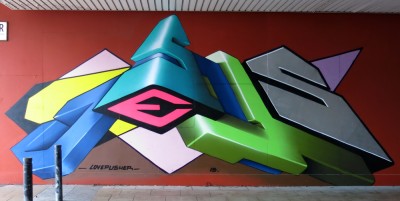 croydon graffiti love pusher