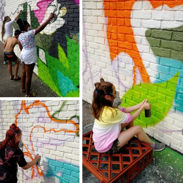 aeroarts graffiti mural youth workshop