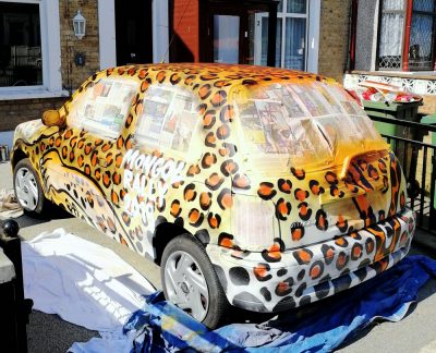 tiger graffiti car