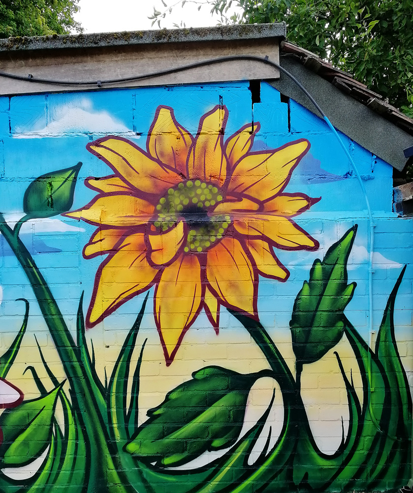 garden graffiti mural