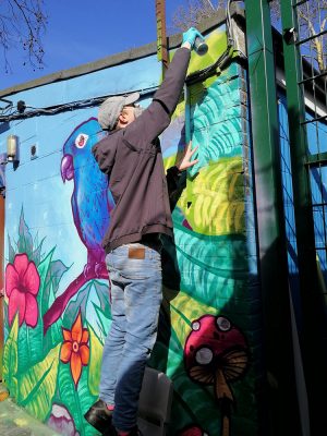 wildlife graffiti mural workshop