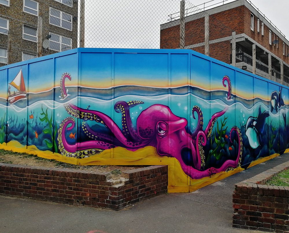 Ledbury sea life mural