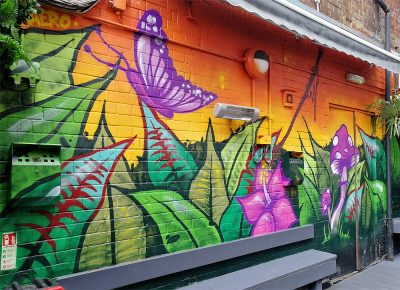 jungle graffiti mural