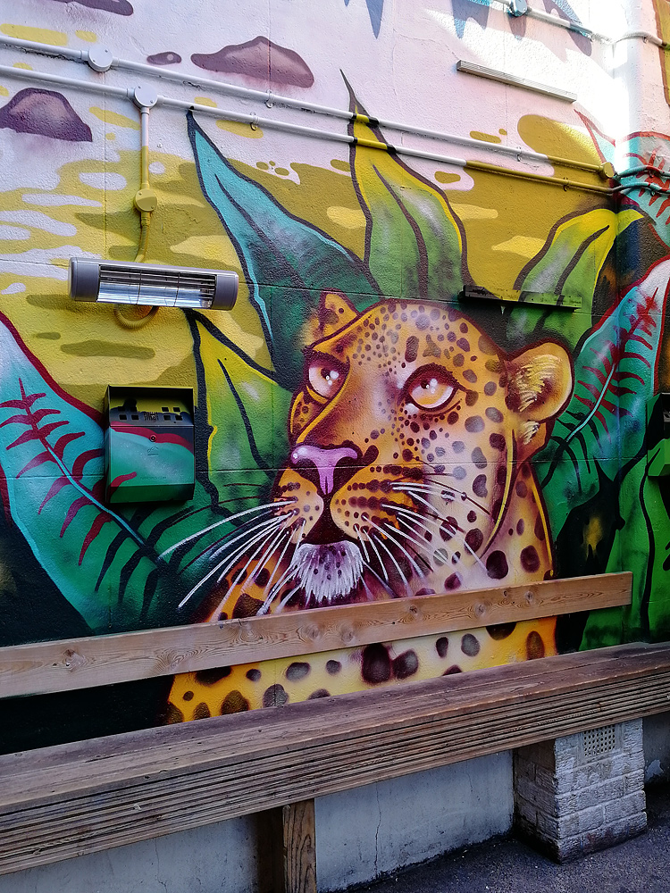 jungle graffiti mural