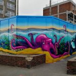 sea life graffiti mural