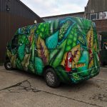 jungle graffiti van mural